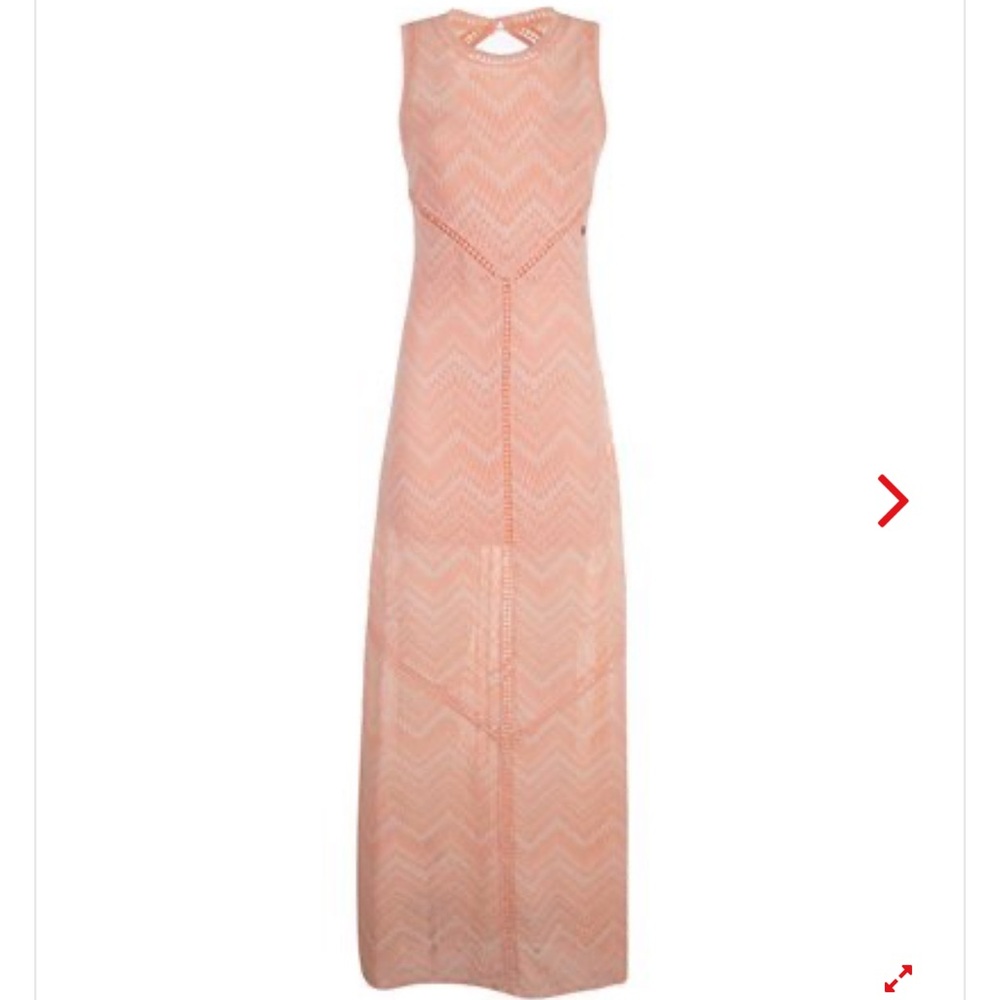 Guess Peach Backless Maxi Dress